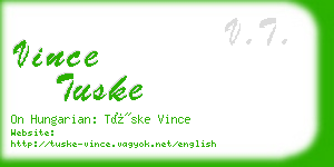 vince tuske business card